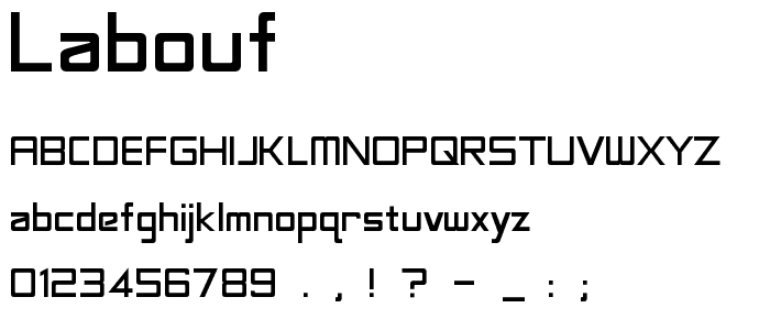 LaBouf font