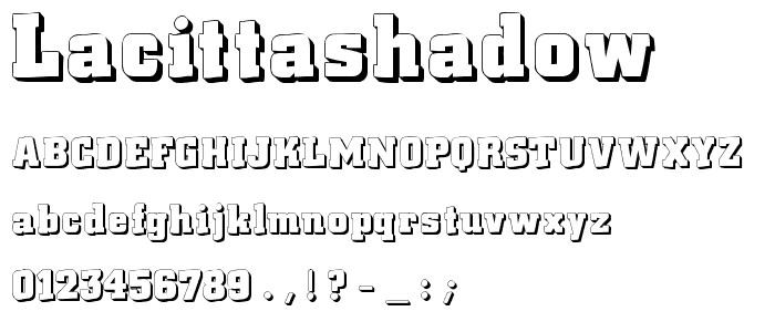 LaCittaShadow font