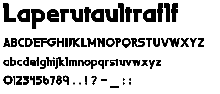 LaPerutaUltraFLF font