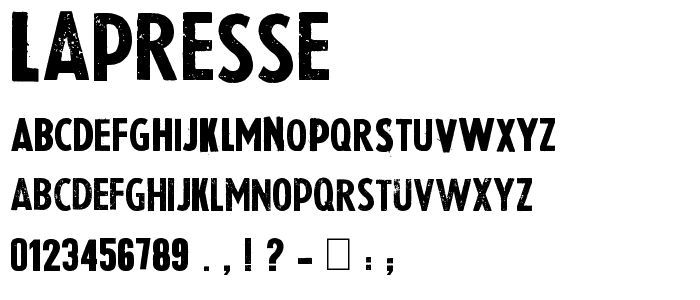 LaPresse font