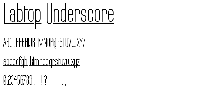 Labtop Underscore font