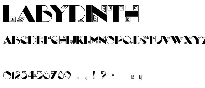 Labyrinth font