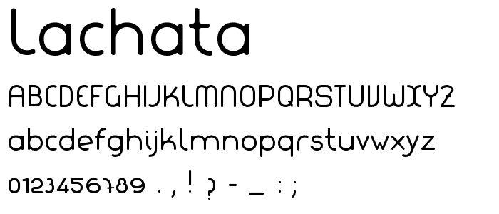 Lachata font