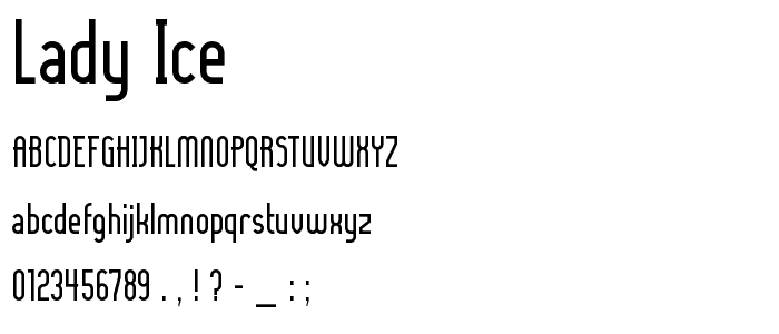 Lady Ice font