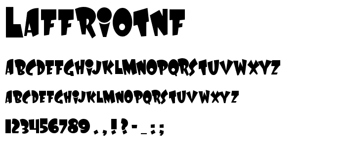 LaffRiotNF font