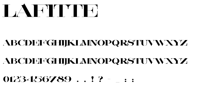 Lafitte font