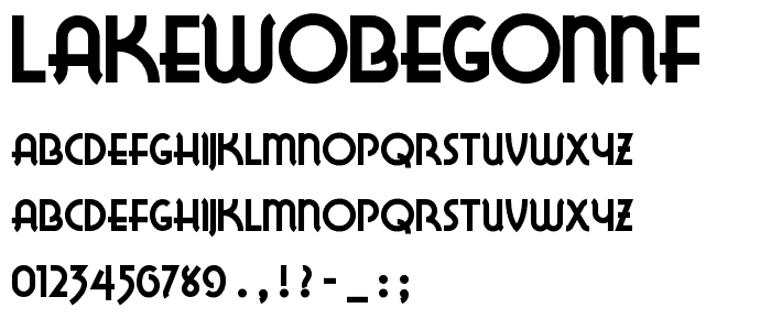 LakeWobegonNF font