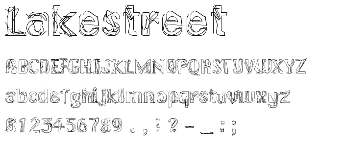 Lakestreet font