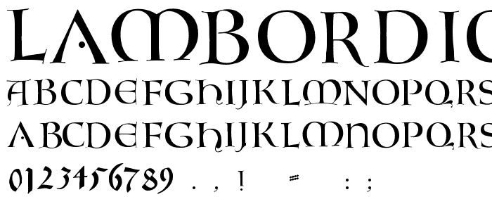 LambordicCaps font