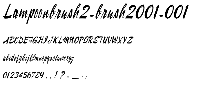 LampoonBrush2 Brush2001 001 font