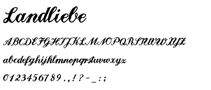 Landliebe font