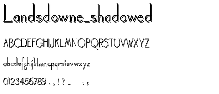 Landsdowne Shadowed font