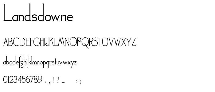 Landsdowne font