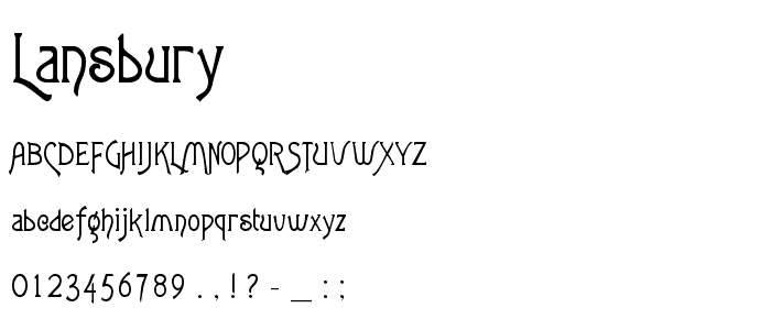 Lansbury font