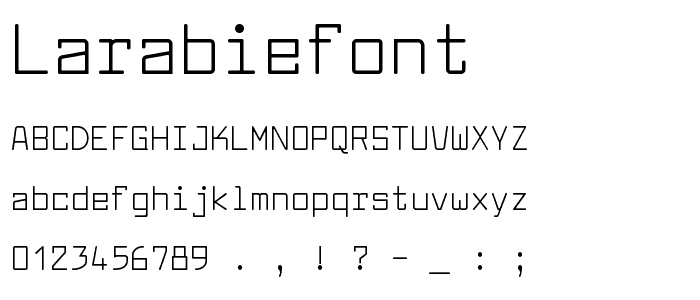 Larabiefont font