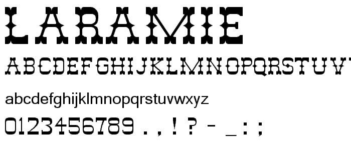 Laramie font