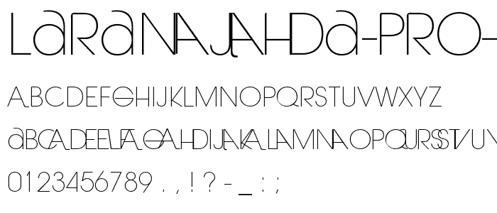 Laranjha-Pro-Fraco font
