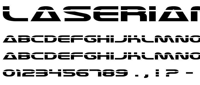Laserian font
