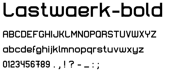 Lastwaerk bold font