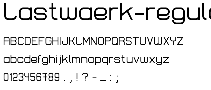 Lastwaerk regular font