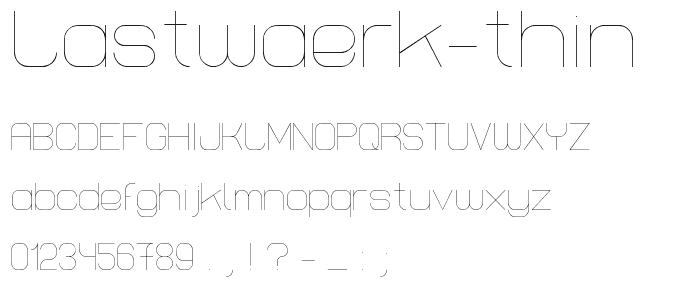 Lastwaerk thin font