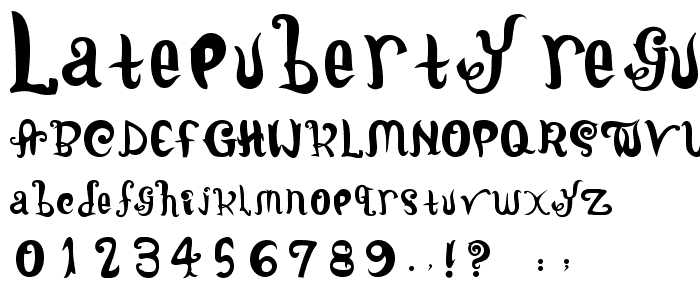 LatePuberty Regular font