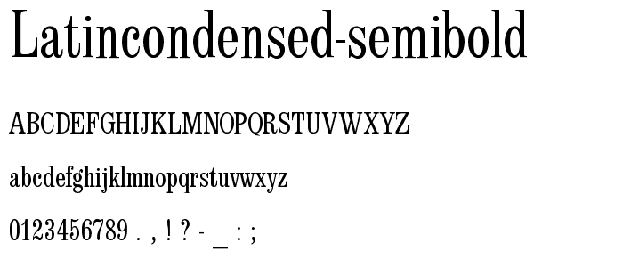 LatinCondensed-SemiBold font