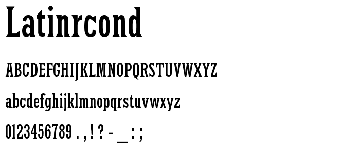 LatinRCond font