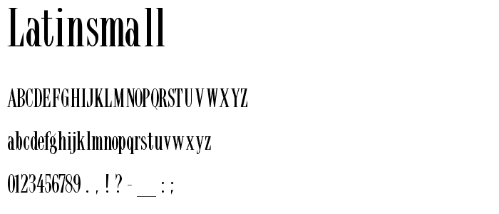 LatinSmall font