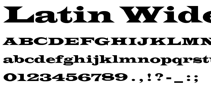 Latin-Wide font