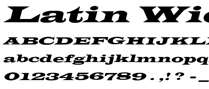 Latin-WideExtObl-Normal font