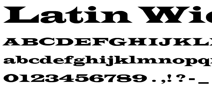 Latin-WideExt-Normal font