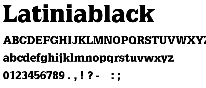 LatiniaBlack font