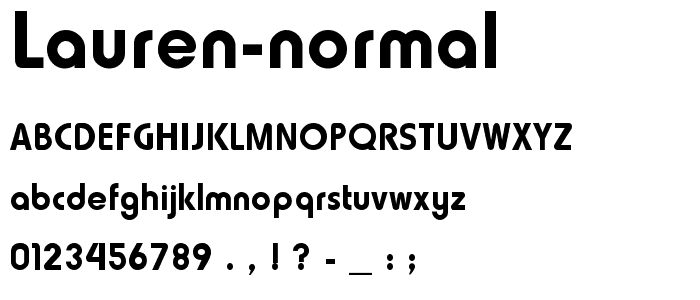 Lauren Normal font