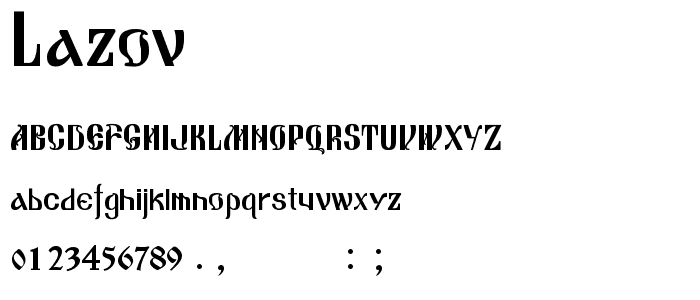 Lazov font