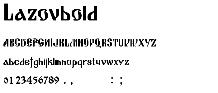 LazovBold font