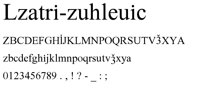 Lazuri ATHLETIC font
