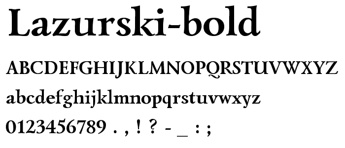 Lazurski Bold font