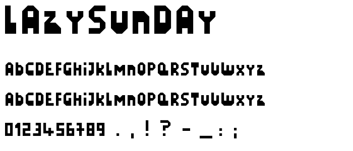 LazySunday font