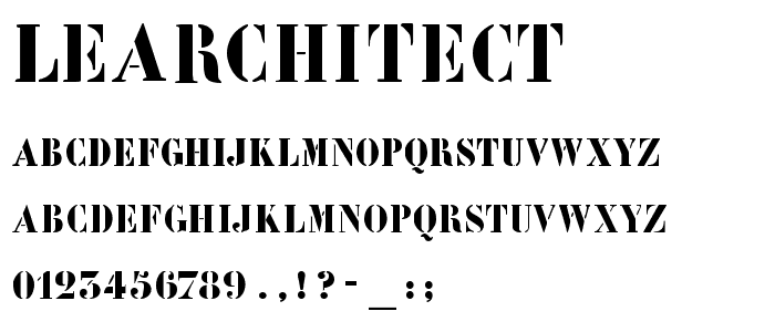 LeArchitect font