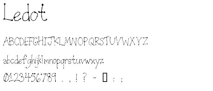 LeDot font