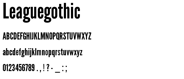 LeagueGothic font