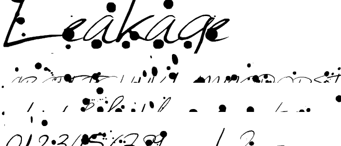 Leakage font