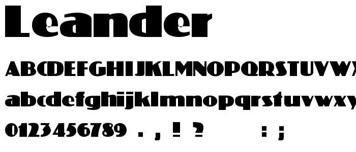 Leander font