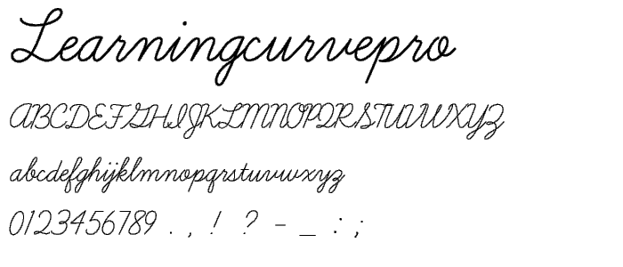 LearningCurvePro font