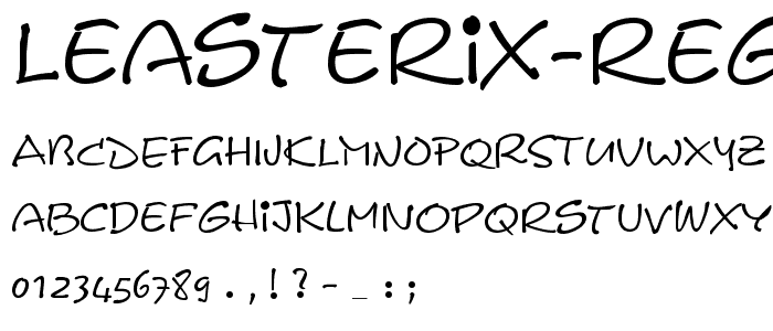Leasterix-Regular font