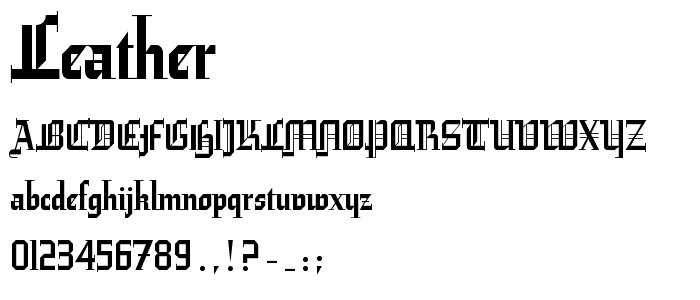 Leather font