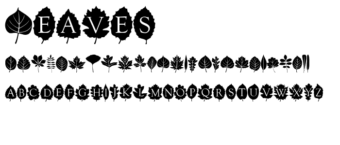 Leaves font