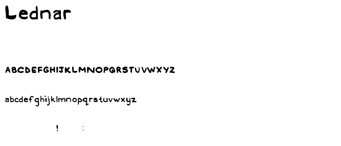 Lednar font