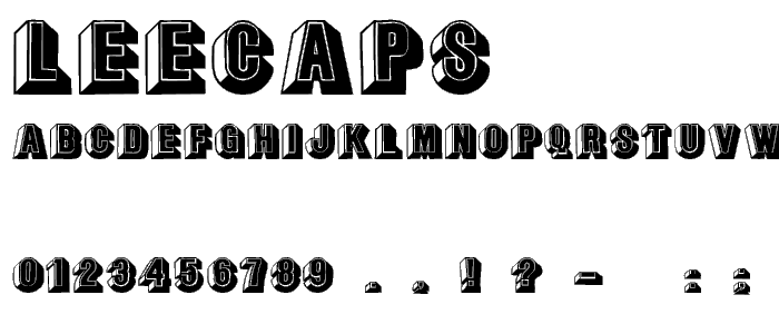 LeeCaps font